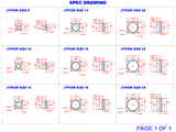 2D Cad Drawing, MIL-DTL-38999 Series 2, Amphenol JT, JTP02, MS27508