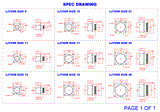 2D Cad Drawing, MIL-DTL-38999 Series 1, Amphenol LJT, LJT00, MS27466 