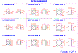 2D Cad Drawing, MIL-DTL-38999 Series 1, Amphenol LJT, LJTP02, MS27505