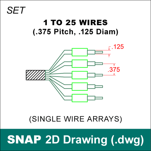 2D Cad Drawing, Single Wire Breakout