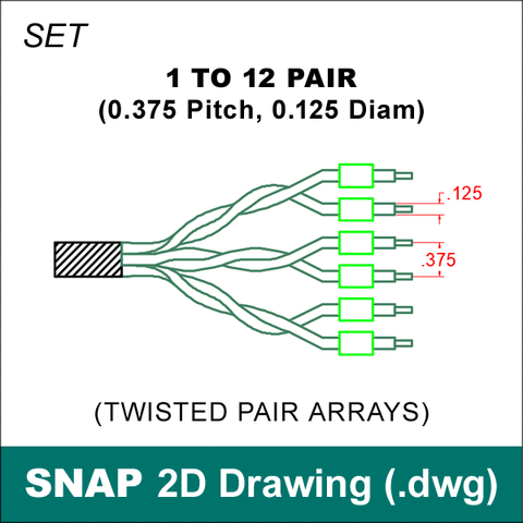 2D Cad Drawing, Twisted Pair Breakout